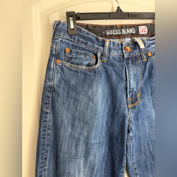 Guess cliff Men's Bootcut Blue Jeans sz 30 casual work streetwear western rodeo - Picture 2 of 9